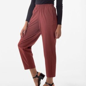 Los Angeles Apparel maroon straight legged pants